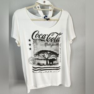 Coca Cola White Short Sleeve Tee